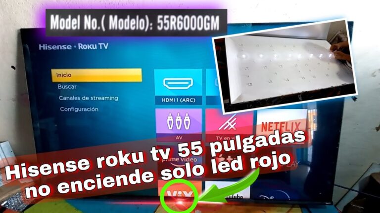 Tv hisense no enciende solo led rojo parpadea